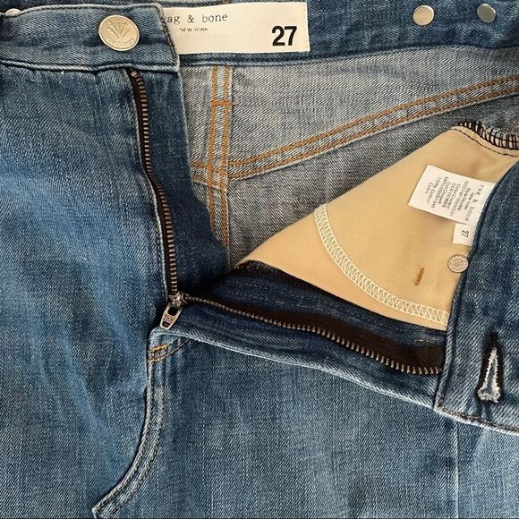 Rag & Bone Super High Rise Clean Dobbie Custom Skirt WDD19F1B20KDDH Size 27 - Picture 3 of 9